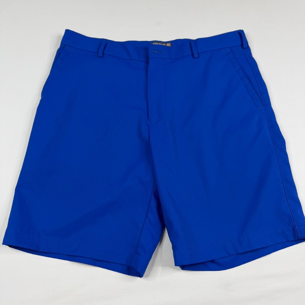 Peter Millar Salem Golf Shorts Mens 34 Royal Blue Performance Wicking MS16EB82